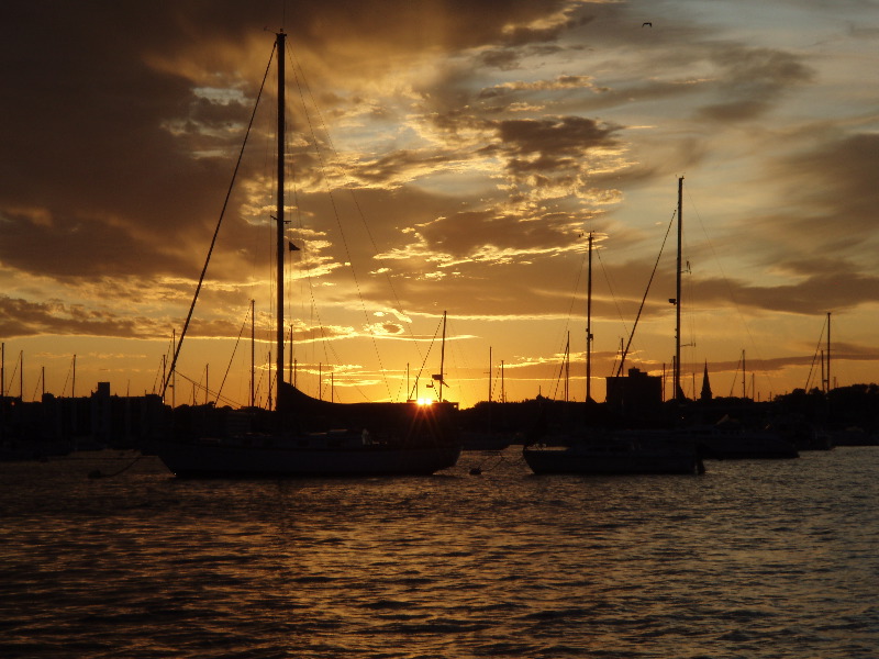 Fall sunset sail