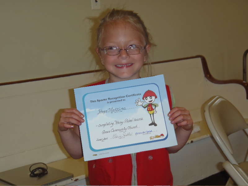  Hope's AWANA certificate